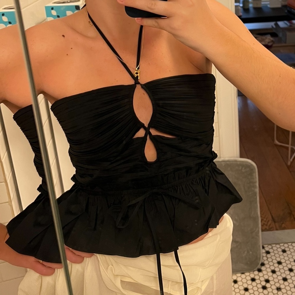 Ulla Johnson black cotton top, size 10, worn once